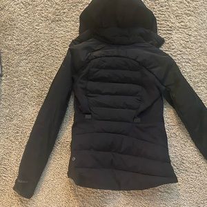 Lululemon down for it all 700 fill jacket zip up hoodie black